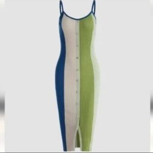 BRAND NEW Cider Striped Midi Dress in Medium